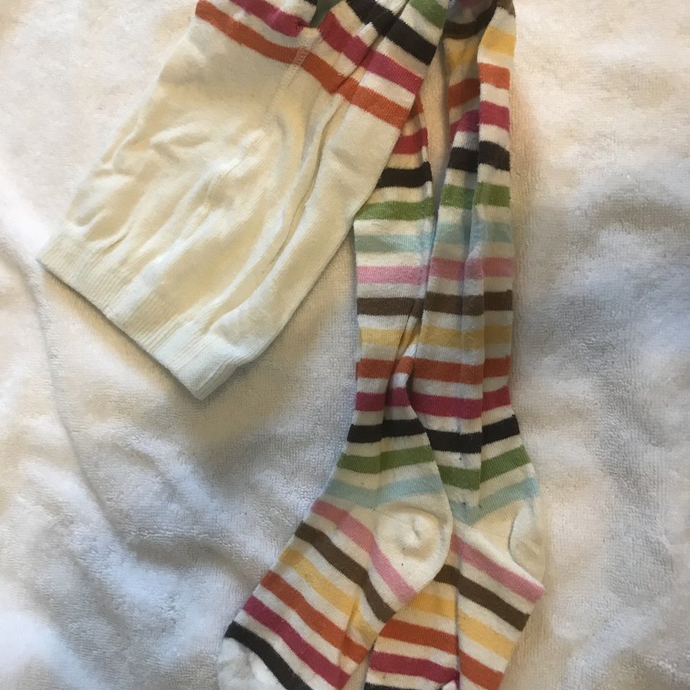 gymboree lots of dots rainbow tights 3t 4t dogs